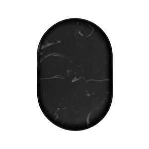 Marble Banyo Tepsisi Siyah 30x20x3 Cm