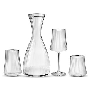 Crystal Platin 37 Parça 12 Kişilik Su Seti