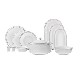 Aryıldız Almada Platin 60 Parça 12 Kişilik Yemek Takımı