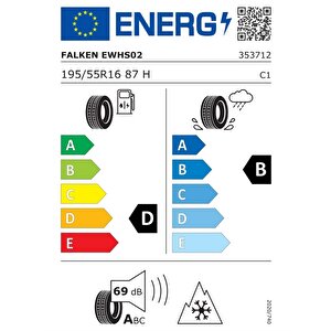 195/55r16 87h Eurowinter Hs02 2025 Üreti̇m Kiş Lasti̇ği̇