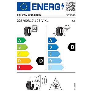 225/60r17 103v Xl Eurowinter Hs02 Pro 2025 Üreti̇m Kiş Lasti̇ği̇