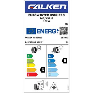 245/45r19 102w Xl Eurowinter Hs02 Pro 2025 Üreti̇m Kiş Lasti̇ği̇