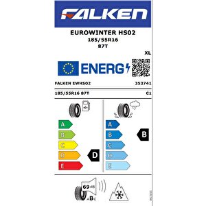 185/55r16 87t Xl Eurowinter Hs02 2025 Üreti̇m Kiş Lasti̇ği̇