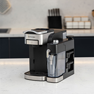 Ox-pro2 Kapsül Ve Öğütülmüş Kahve Espresso Makinesi 20 Bar Basınç Süt Köpürtücü Latte & Cappuccino