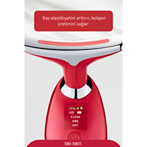 Sinbo Sbi-5901 Yüz Ve Boyun Bölgesi Sıkılaştırıcı - Kırmızı