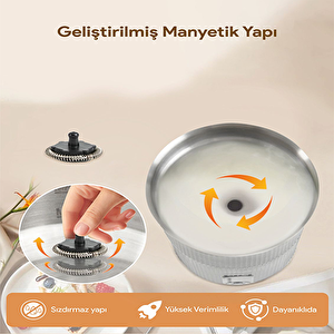Omnex Swifo Max Süt Köpürtücü 350ml , Sıcak & Soğuk Köpük, Çikolata Ve Süt Isıtıcı