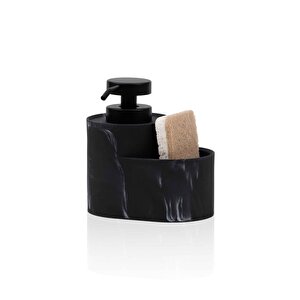 Marble Süngerli Sıvı Sabunluk Siyah 400 Ml