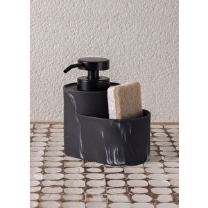 Marble Süngerli Sıvı Sabunluk Siyah 400 Ml