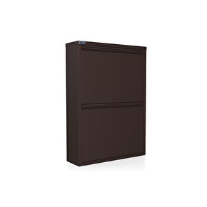 2'li Metal Ayakkabılık - Kahverengi