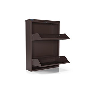 2'li Metal Ayakkabılık - Kahverengi