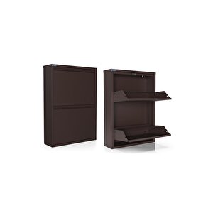 Ceha 2'li Metal Ayakkabılık - Kahverengi