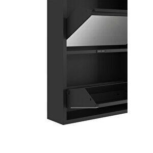 Ceha 5'li Metal Ayakkabılık - Siyah/aynalı