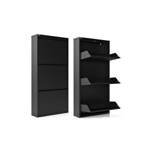 Ceha 3'lü Metal Ayakkabılık - Siyah