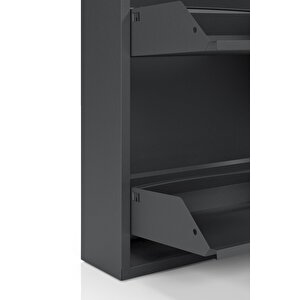 Ceha Tablalı 4'lü Metal Ayakkabılık - Siyah