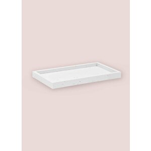 The Mia Travertine Banyo Tepsisi Beyaz 28x16x3 Cm