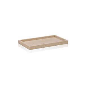 Travertine Banyo Tepsisi Bej 28x16x3 Cm
