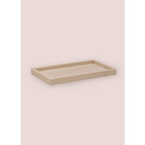 The Mia Travertine Banyo Tepsisi Bej 28x16x3 Cm