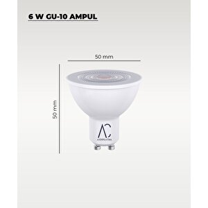 6w Gu10 Led Ampul 3200k Sarı Işık 10 Adet