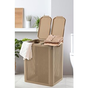 Omnipazar Sy-4632 Smart Duo İki Bölmeli Kirli Çamaşır Sepeti 84 Litre