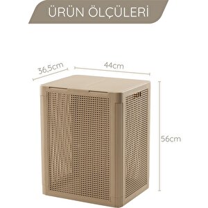 Omnipazar Sy-4632 Smart Duo İki Bölmeli Kirli Çamaşır Sepeti 84 Litre