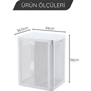 Sy-4632 Smart Duo İki Bölmeli Kirli Çamaşır Sepeti 84 Litre Beyaz
