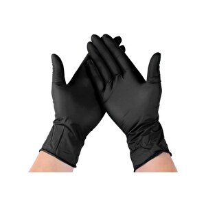 Beybi Njoy Nitril Siyah Pudrasız Eldiven 100' Lü Paket Small Siyah