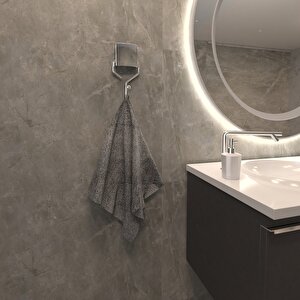 Lüks Dekoratif Yapıştırmalı Banyo Mutfak Askısı Havlu Askısı Krom Pratik Vidasız Montaj  Dc-4771