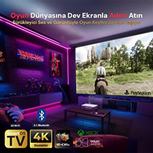 Vankyo Aurzen D1 Smart Tv 4k Destekli Projeksiyon Cihazı +hdr10+auto Focus+auto Keystone+6g Wifi+6.1bt+dolby Ses Sistemi - Ps5/ps4