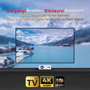 Vankyo Aurzen D1 Smart Tv 4k Destekli Projeksiyon Cihazı +hdr10+auto Focus+auto Keystone+6g Wifi+6.1bt+dolby Ses Sistemi - Ps5/ps4