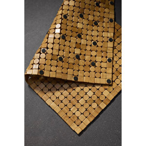 Meturas 50 X 80 Cm Büyük Bambu Banyo Matı Kaymaz Doğal Ahşap Paspas Mat