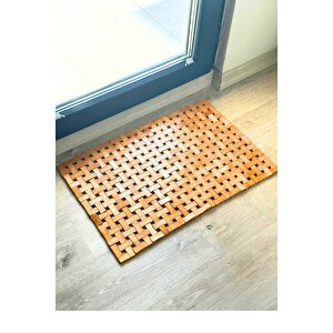 40x60 Cm Bambu Banyo Matı Ahşap Paspas | Kaymaz, Suya Dayanıklı, Dekoratif Mat