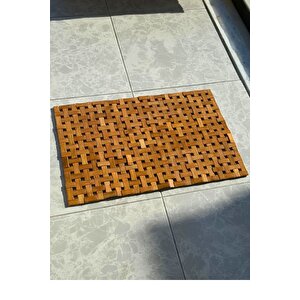 40x60 Cm Bambu Banyo Matı Ahşap Paspas | Kaymaz, Suya Dayanıklı, Dekoratif Mat