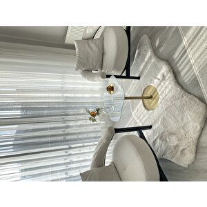 Wi̇cci̇ Dekoratif Beyaz Cam Gold Zigon Yan Sehpa