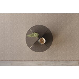 Wibes Traverten Mermer Desen Cam Orta Sehpa