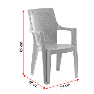 Efes 6 Kişilik Rattan Masa Sandalye Takımı Siyah