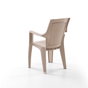 Efes 4'lü Rattan Sandalye Cappuccino