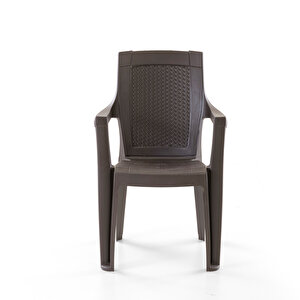 Efes 4'lü Rattan Sandalye Kahve