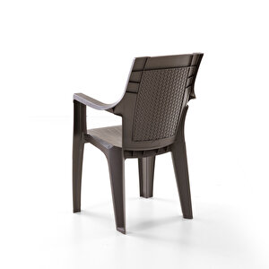Efes 4'lü Rattan Sandalye Kahve