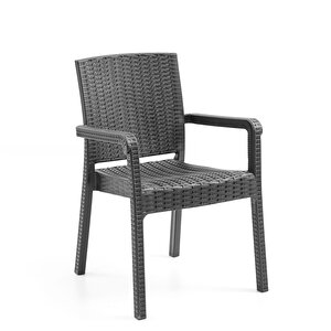 King 2'li Rattan Sandalye Siyah