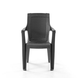 Efes 2'li Rattan Sandalye Siyah