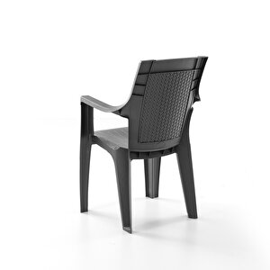 Efes 2'li Rattan Sandalye Siyah