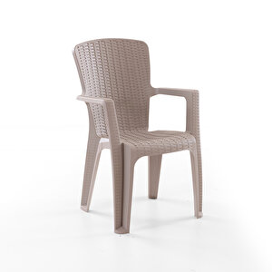 Side 2'li Rattan Sandalye Cappuccino