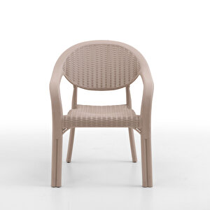 Bamboo 2'li Rattan Sandalye Cappuccino