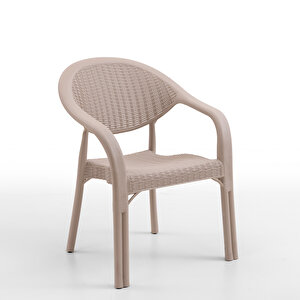 Bamboo 2'li Rattan Sandalye Cappuccino