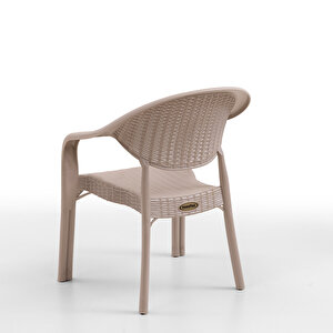 Bamboo 2'li Rattan Sandalye Cappuccino