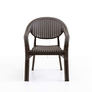 Bamboo 2'li Rattan Sandalye Kahve