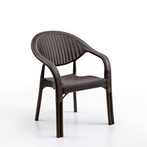 Bamboo 2'li Rattan Sandalye Kahve