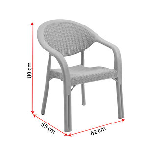 Bamboo 2'li Rattan Sandalye Kahve