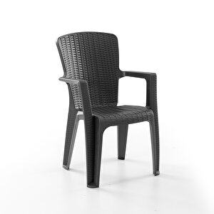 Side 4'lü Rattan Sandalye Siyah