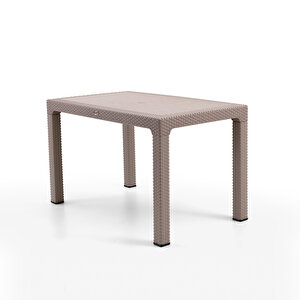 King 4 Kişilik Rattan Masa Sandalye Takımı Cappuccino